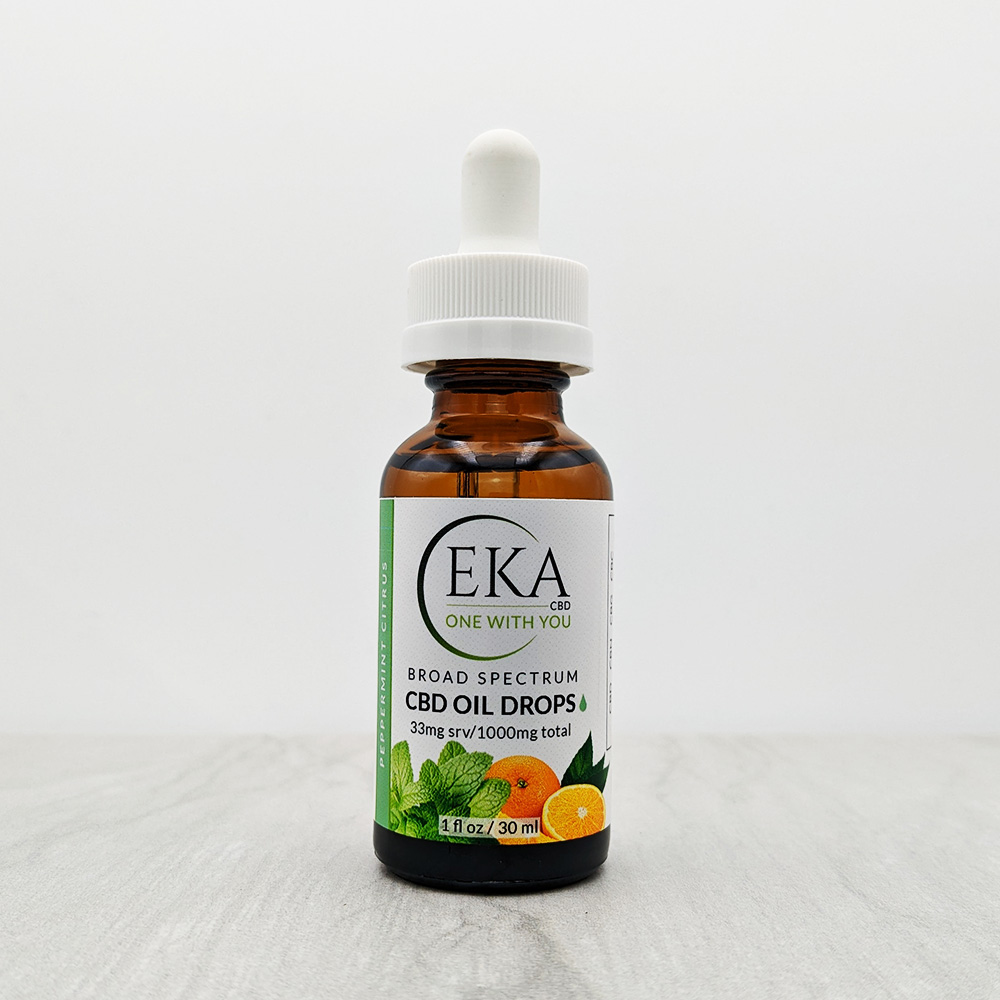 1000mg Broad Spectrum CBD Peppermint Citrus Oil Tincture